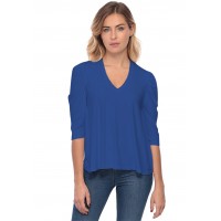 Tee-shirt col V avec manches 3-4 MILA