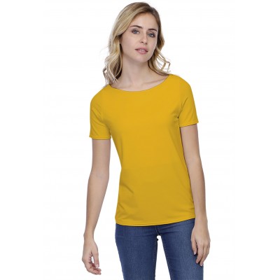T-shirt coupe droite col bateau doublé devant en modal BINO03