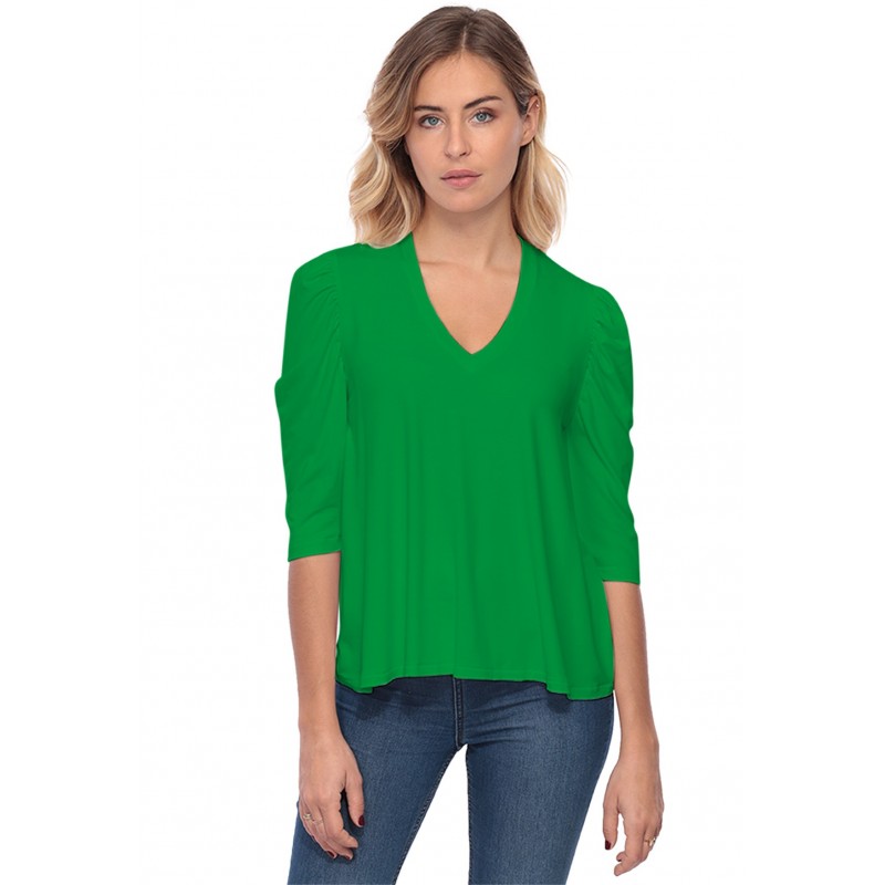 Tee-shirt col V avec manches 3-4 MILA Tee-shirt col V avec manches 3-4 MILA