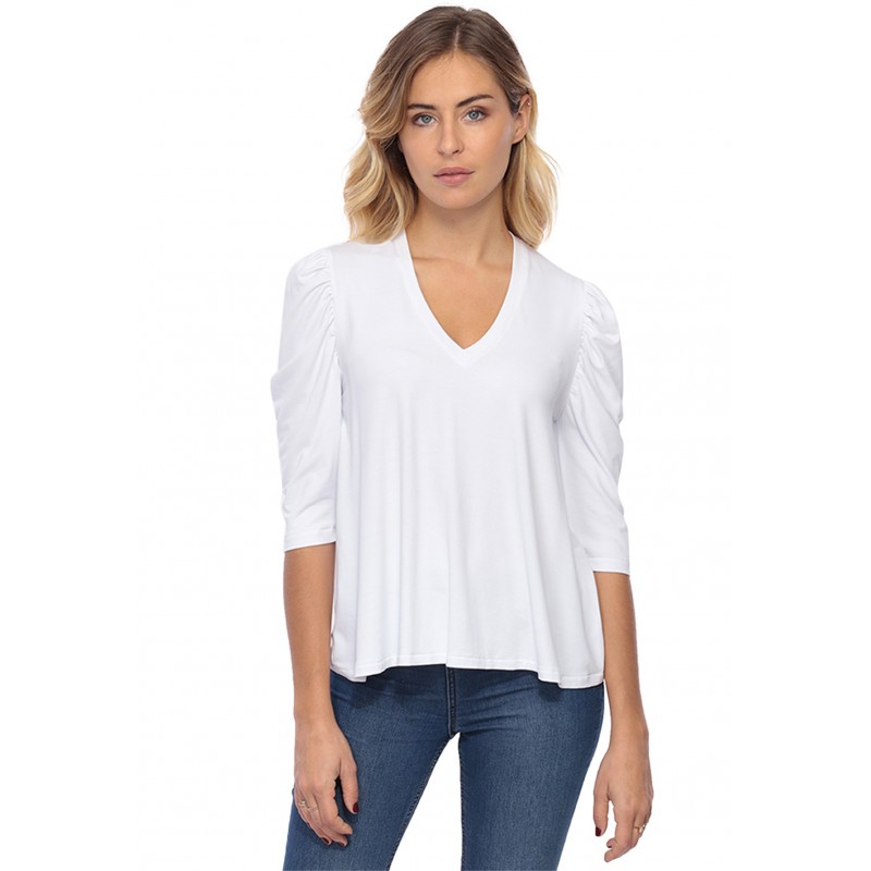 Tee-shirt col V avec manches 3-4 MILA Tee-shirt col V avec manches 3-4 MILA