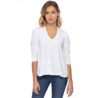 Tee-shirt col V avec manches 3-4 MILA