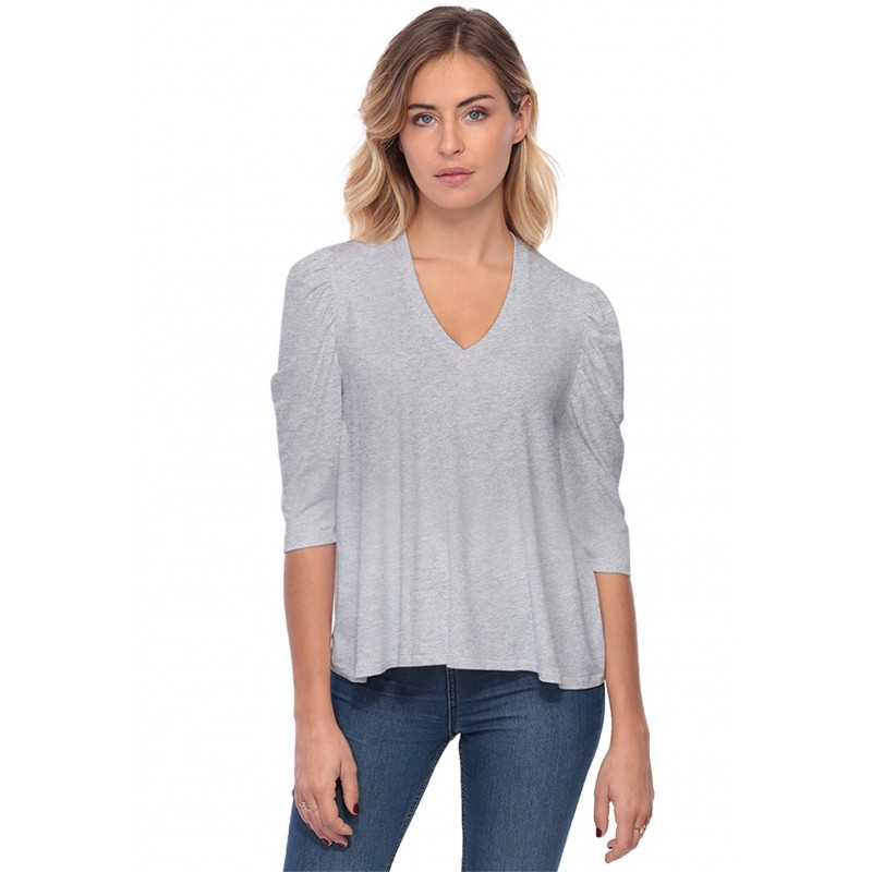 Tee-shirt col V avec manches 3-4 MILA Tee-shirt col V avec manches 3-4 MILA