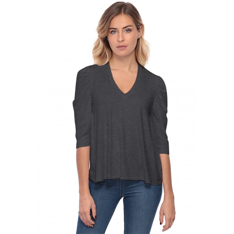 Tee-shirt col V avec manches 3-4 MILA Tee-shirt col V avec manches 3-4 MILA