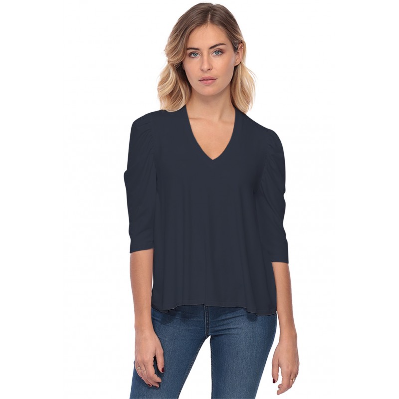 Tee-shirt col V avec manches 3-4 MILA Tee-shirt col V avec manches 3-4 MILA