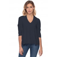 Tee-shirt col V avec manches 3-4 MILA