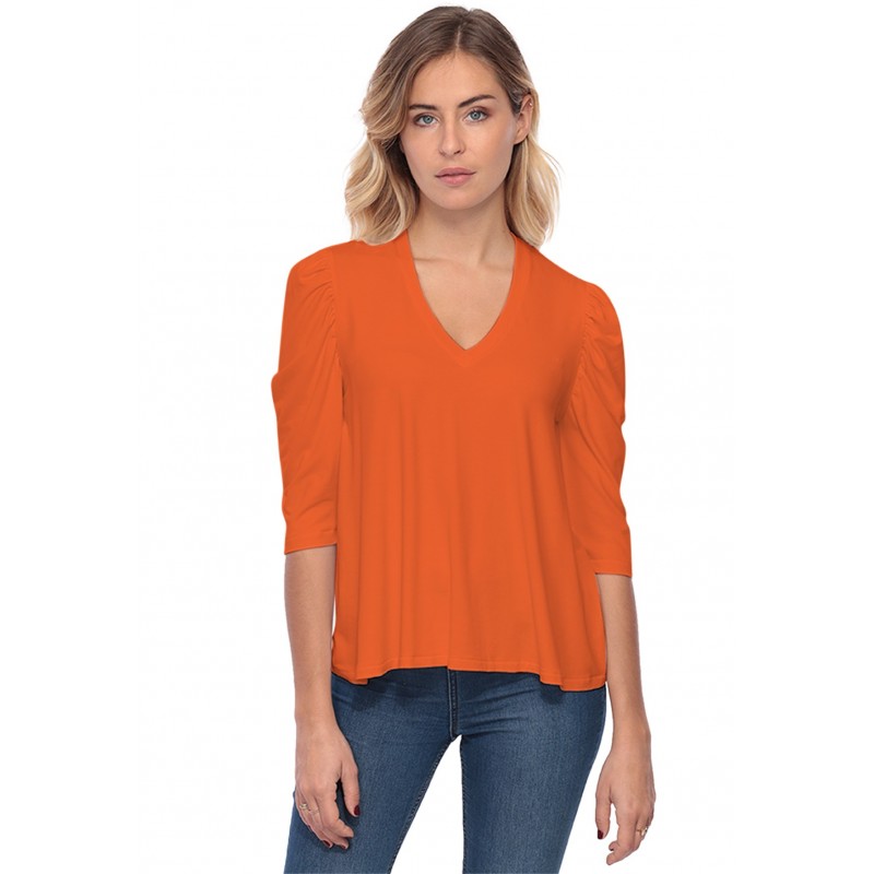 Tee-shirt col V avec manches 3-4 MILA Tee-shirt col V avec manches 3-4 MILA