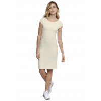 Robe col bateau doublée devant manches capes en modal DORIS17