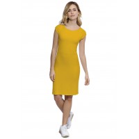 Robe col bateau doublée devant manches capes en modal DORIS17
