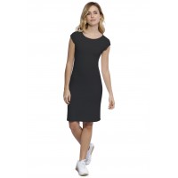 Robe col bateau doublée devant manches capes en modal DORIS17