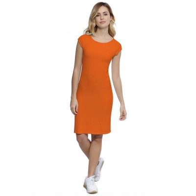 Robe col bateau doublée devant manches capes en modal DORIS17