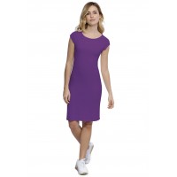 Robe col bateau doublée devant manches capes en modal DORIS17