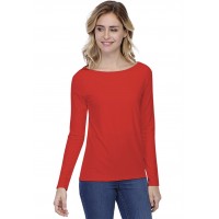T-shirt coupe droite col bateau doublé devant en modal BINO05
