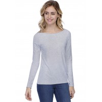 T-shirt coupe droite col bateau doublé devant en modal BINO05