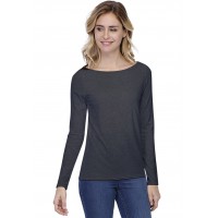 T-shirt coupe droite col bateau doublé devant en modal BINO05