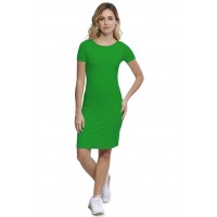 Robe col bateau doublée devant manches courtes en modal DORIS18