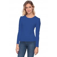 Tee-shirt col rond avec manches froncées BOTANY