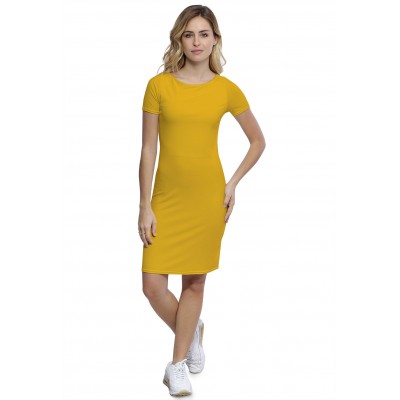 Robe col bateau doublée devant manches courtes en modal DORIS18