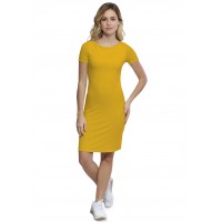 Robe col bateau doublée devant manches courtes en modal DORIS18