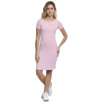 Robe col bateau doublée devant manches courtes en modal DORIS18