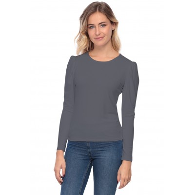 Tee-shirt col rond avec manches froncées BOTANY