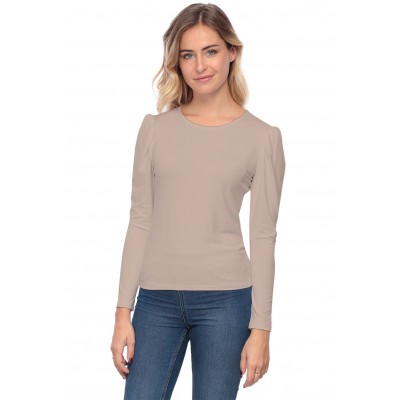 Tee-shirt col rond avec manches froncées BOTANY