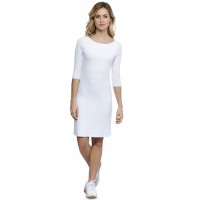Robe col bateau doublée devant manches 3-4 en modal DORIS19
