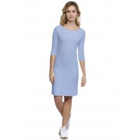 Robe col bateau doublée devant manches 3-4 en modal DORIS19