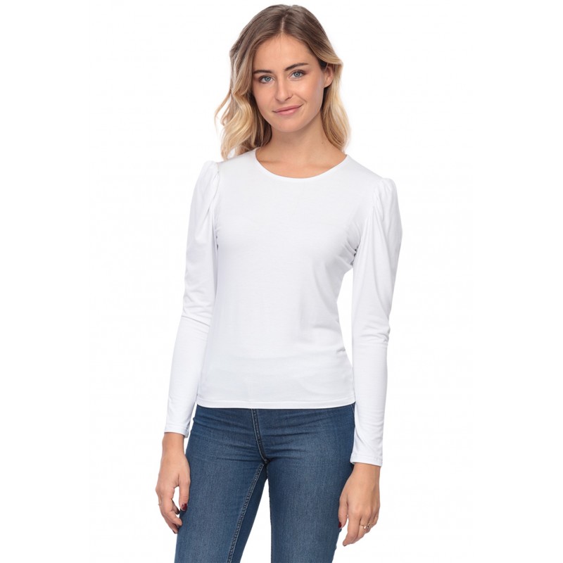 Tee-shirt col rond avec manches froncées BOTANY Tee-shirt col rond avec manches froncées BOTANY