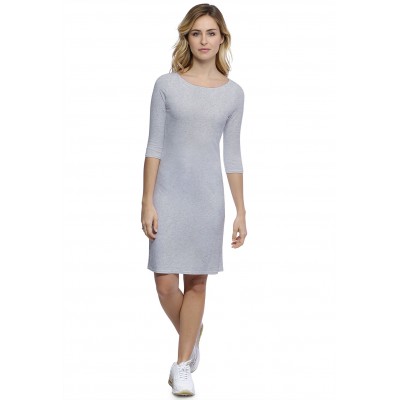 Robe col bateau doublée devant manches 3-4 en modal DORIS19