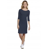Robe col bateau doublée devant manches 3-4 en modal DORIS19
