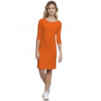 Robe col bateau doublée devant manches 3-4 en modal DORIS19