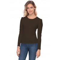 Tee-shirt col rond avec manches froncées BOTANY
