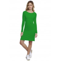 Robe col bateau doublée devant manches longues en modal DORIS20