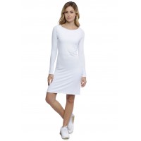 Robe col bateau doublée devant manches longues en modal DORIS20