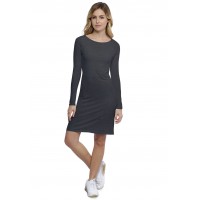 Robe col bateau doublée devant manches longues en modal DORIS20