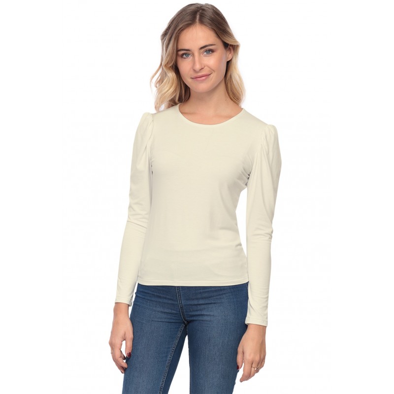 Tee-shirt col rond avec manches froncées BOTANY Tee-shirt col rond avec manches froncées BOTANY