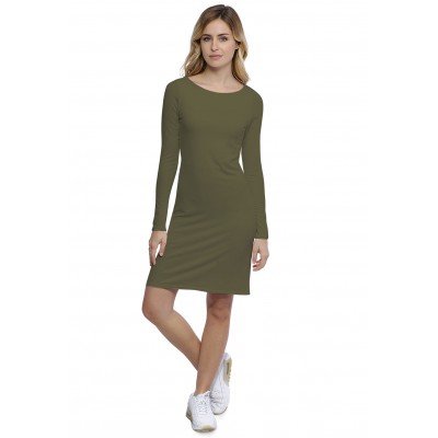 Robe col bateau doublée devant manches longues en modal DORIS20
