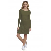 Robe col bateau doublée devant manches longues en modal DORIS20