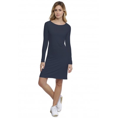 Robe col bateau doublée devant manches longues en modal DORIS20