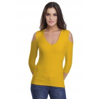 T-shirt V épaules dénudées en modal ALBA04