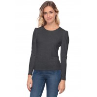 Tee-shirt col rond avec manches froncées BOTANY