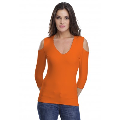 T-shirt V épaules dénudées en modal ALBA04