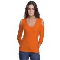T-shirt V épaules dénudées en modal ALBA04