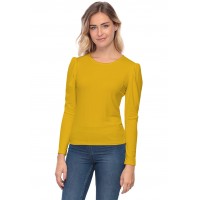 Tee-shirt col rond avec manches froncées BOTANY