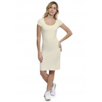 Robe col danseuse manches courtes capes en modal ROXANE17
