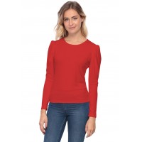 Tee-shirt col rond avec manches froncées BOTANY