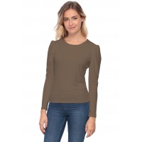Tee-shirt col rond avec manches froncées BOTANY