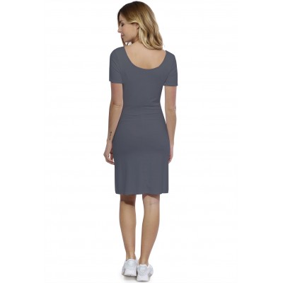 Robe col danseuse manches courtes en modal ROXANE18