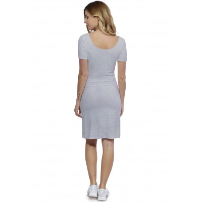 Robe col danseuse manches courtes en modal ROXANE18