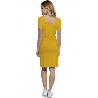 Robe col danseuse manches courtes en modal ROXANE18